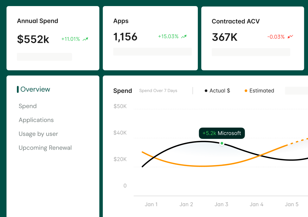 Bring SaaS, AI, cloud, and hardware together in one real-time, view of what you own, what you spend, who uses it and where the money is going.