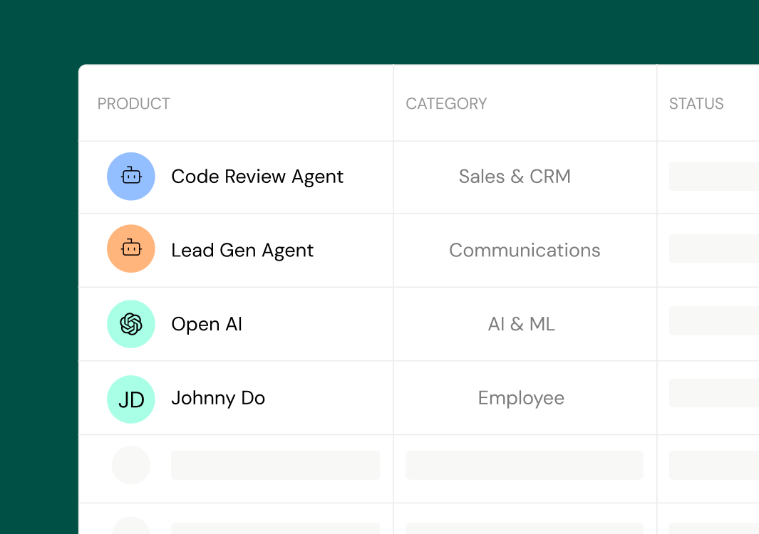 Track spend at every layer of your org: company-wide, by person, and now by AI agent. Surface unapproved tools, unused licenses, and contracts auto renewing.